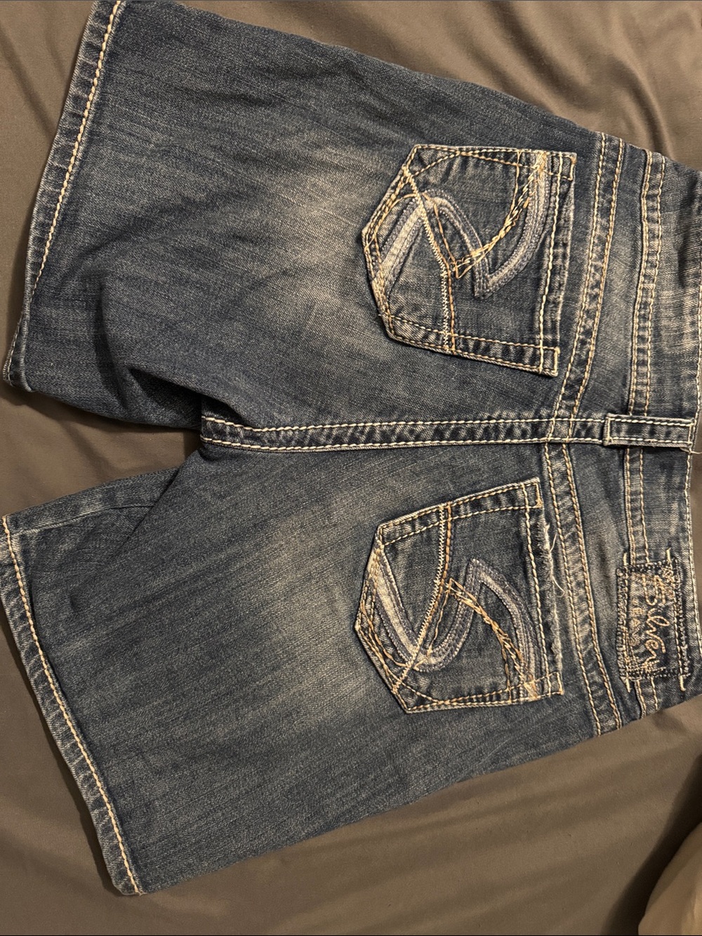 Silver Jeans Dark Blue Embroidered Denim